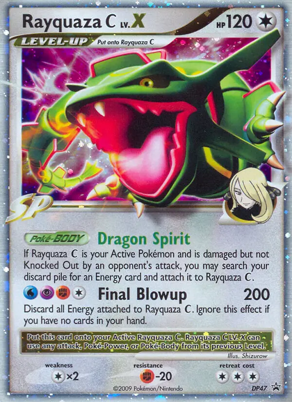 Rayquaza C LV.X DP47 — the most expensive DP Black Star Promos card