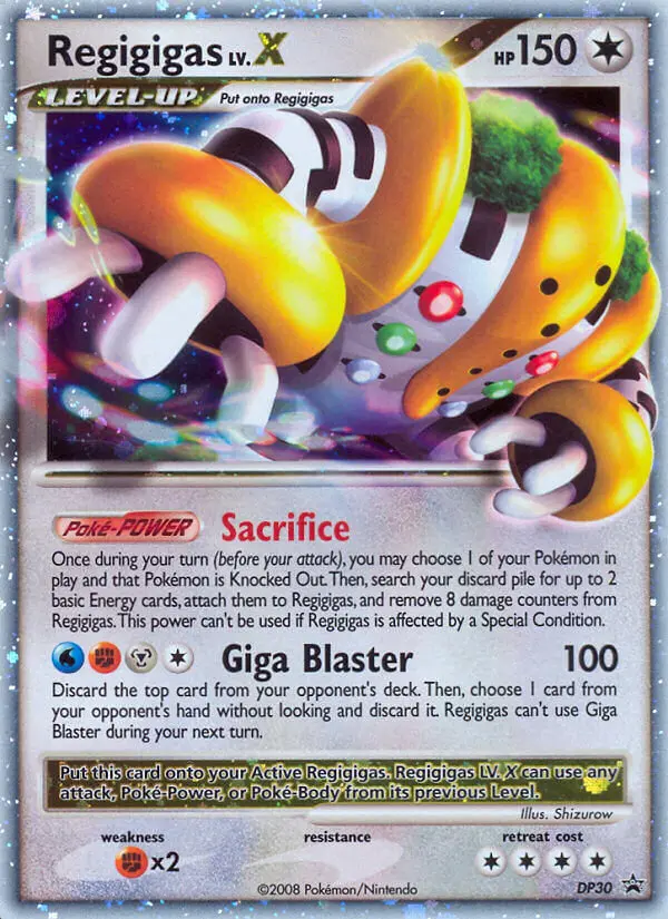 Regigigas LV.X DP30 card from DP Black Star Promos