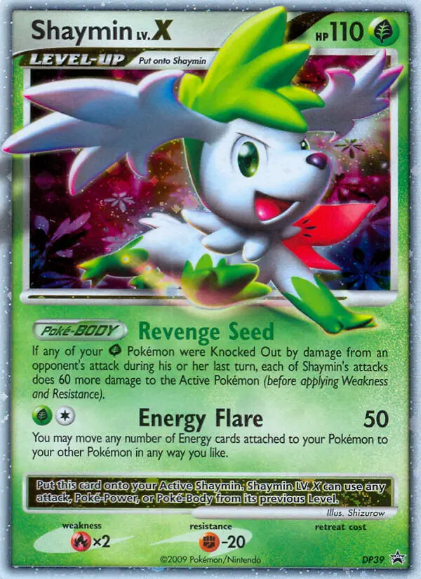 Shaymin LV.X DP39 card from DP Black Star Promos