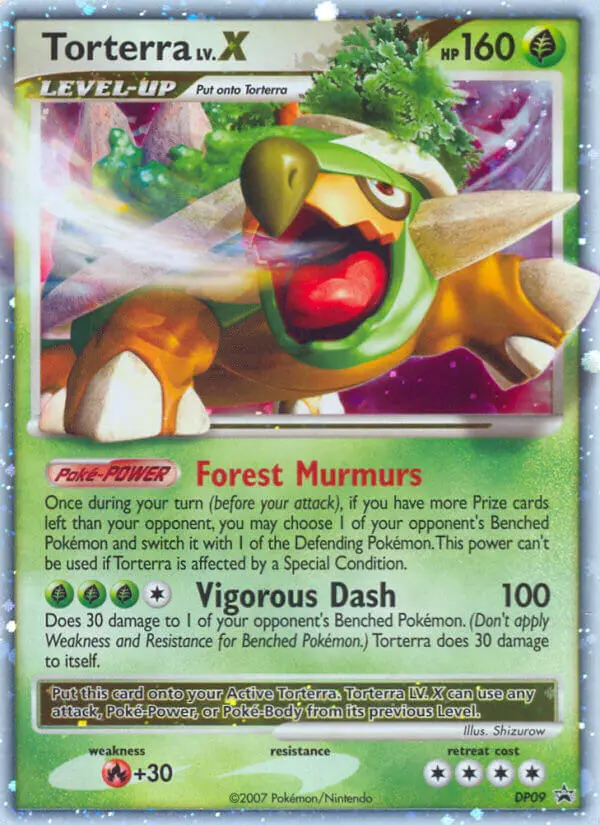 Torterra LV.X DP09 card from DP Black Star Promos
