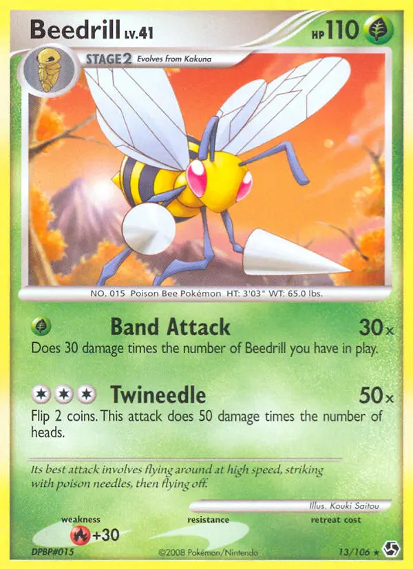 Beedrill 13 card from Great Encounters
