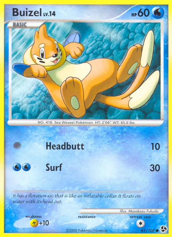 Buizel 61 card from Great Encounters