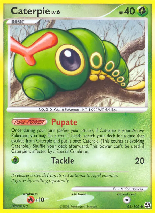 Caterpie 63 card from Great Encounters