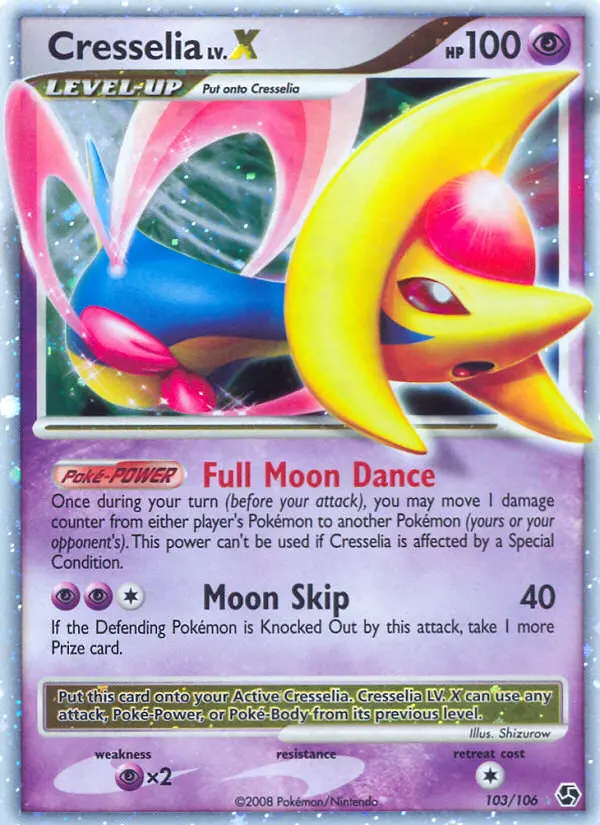 Cresselia LV.X 103 card from Great Encounters
