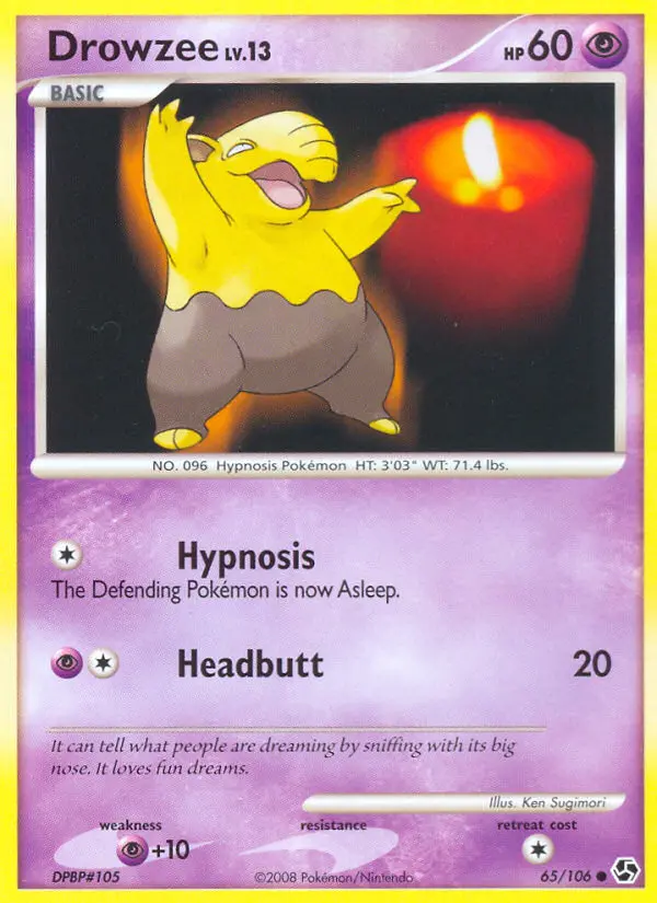 Drowzee 65 card from Great Encounters