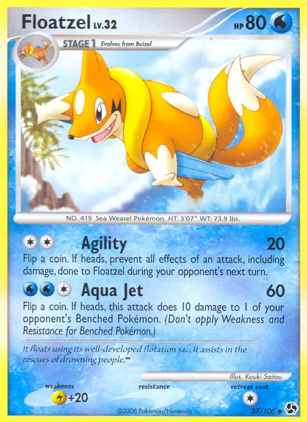Floatzel 37 card from Great Encounters