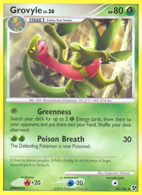 Grovyle 40 card from Great Encounters