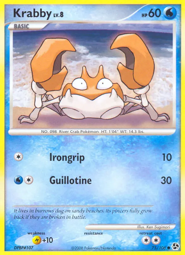 Krabby 75 card from Great Encounters