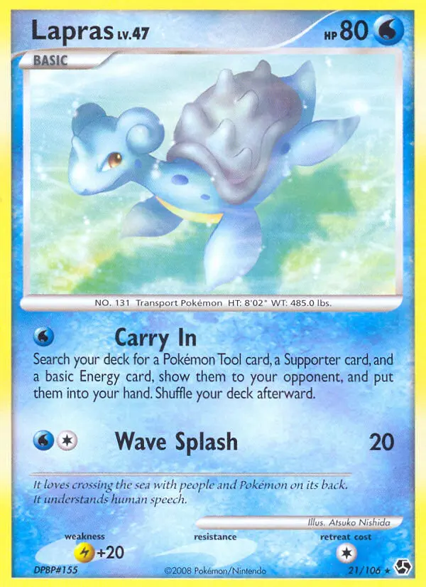 Lapras 21 card from Great Encounters