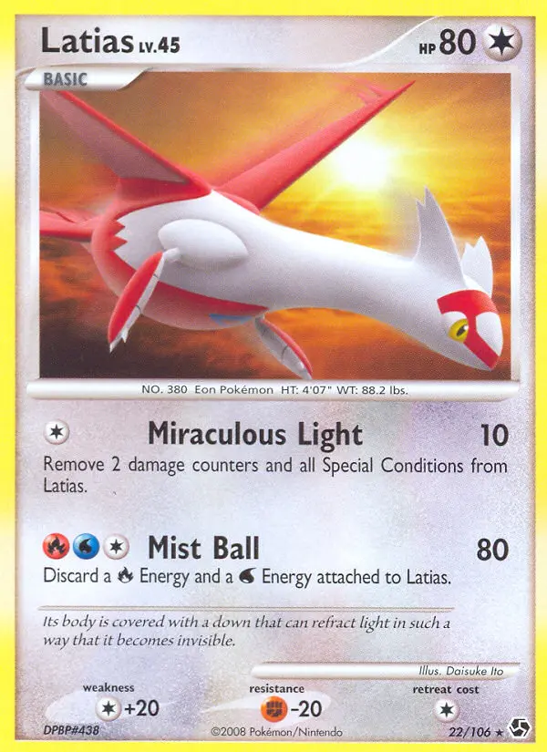 Latias 22 card from Great Encounters