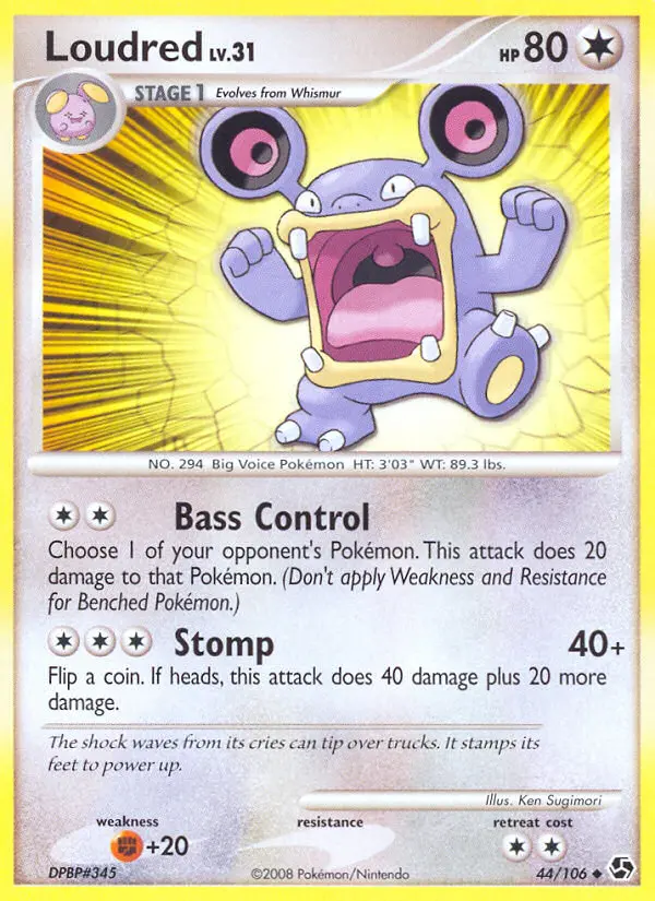Loudred 44 card from Great Encounters