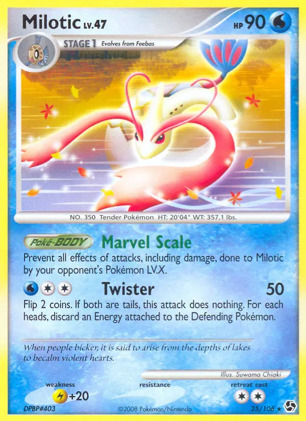 Milotic 25 card from Great Encounters