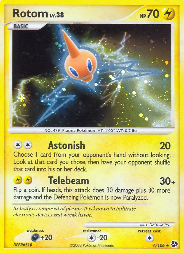 Rotom 7 card from Great Encounters