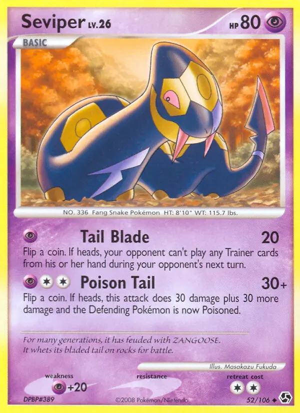 Seviper 52 card from Great Encounters
