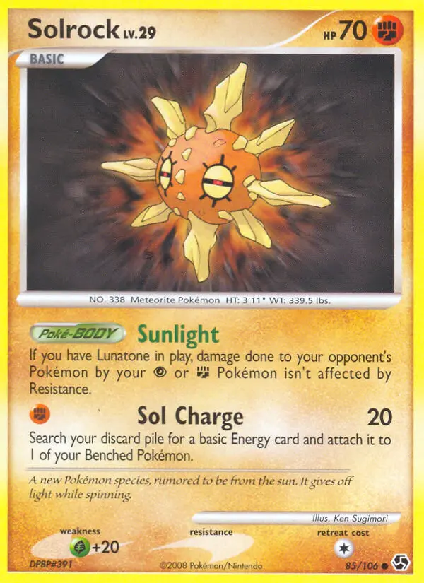 Solrock 85 card from Great Encounters
