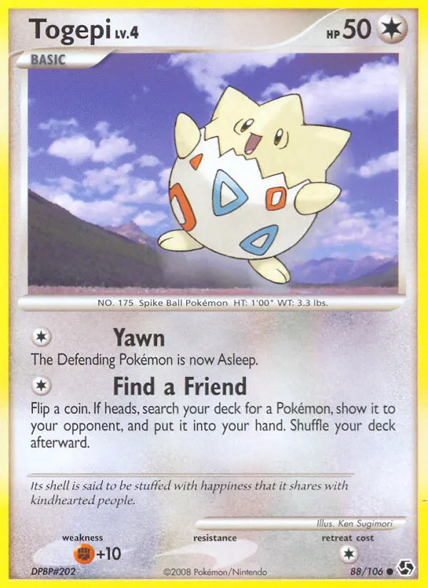 Togepi 88 card from Great Encounters