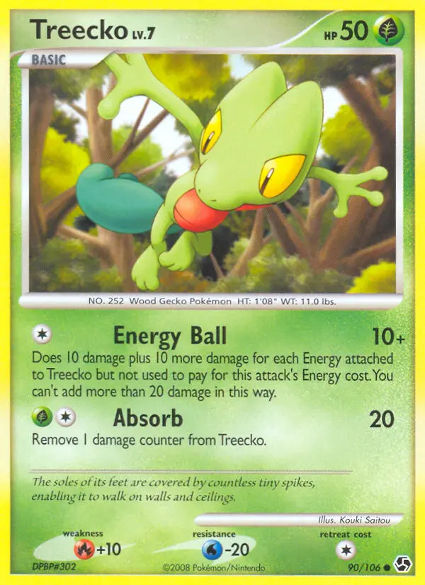 Treecko 90 card from Great Encounters