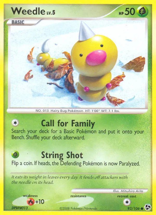 Weedle 93 card from Great Encounters