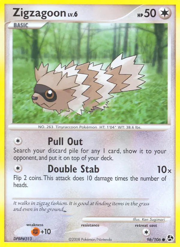 Zigzagoon 96 card from Great Encounters