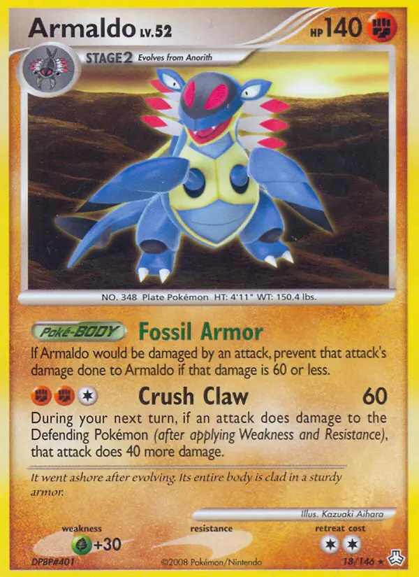 Armaldo 18 card from Legends Awakened