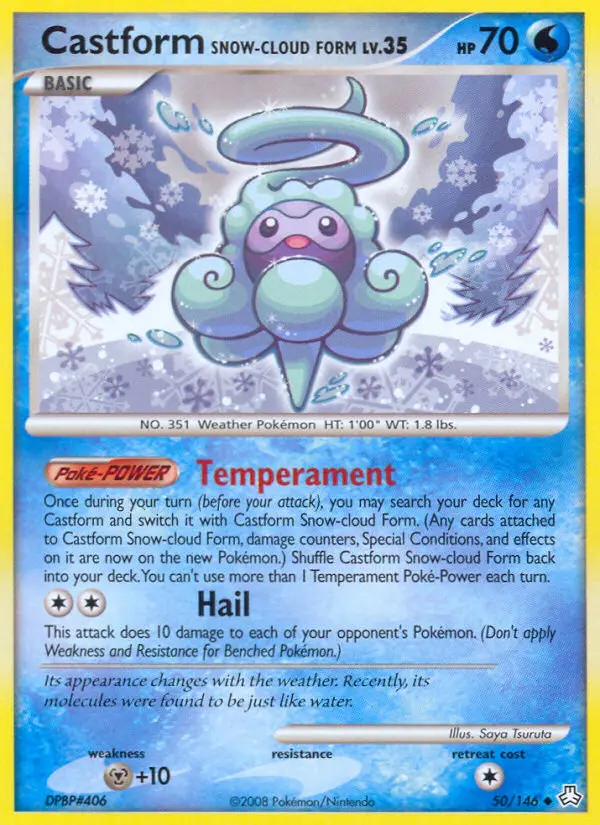 Castform Snow-Cloud Form 50 card from Legends Awakened