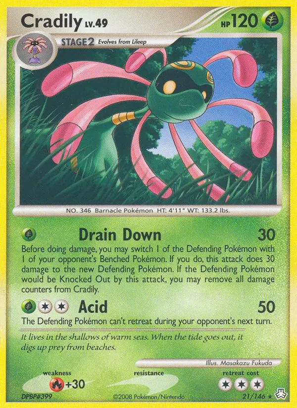 Cradily 21 card from Legends Awakened