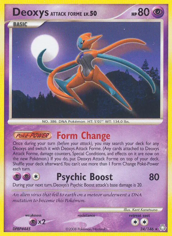 Deoxys Attack Forme 24 card from Legends Awakened