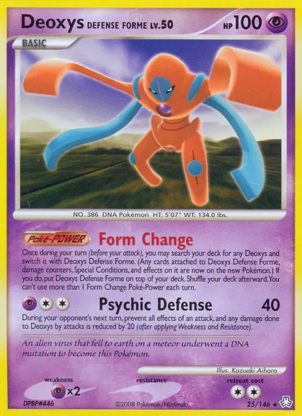 Deoxys Defense Forme 25 card from Legends Awakened