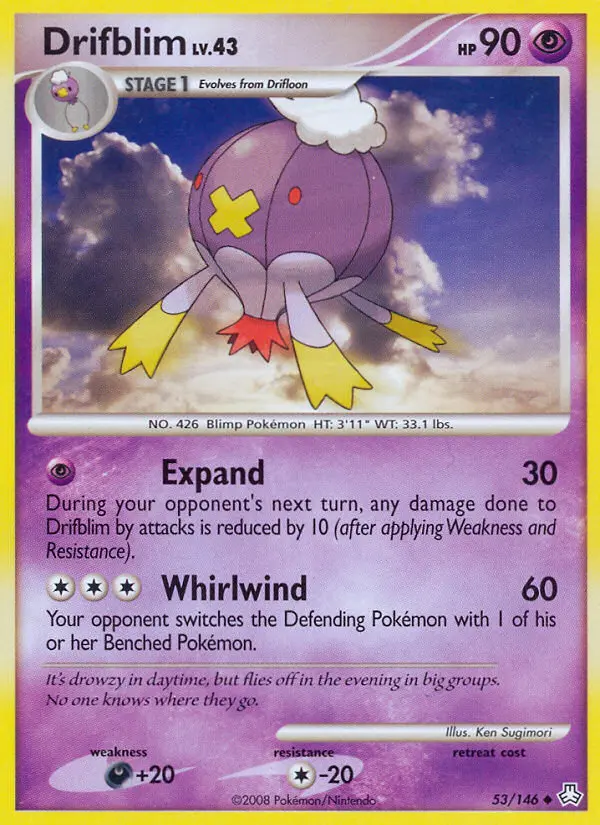 Drifblim 53 card from Legends Awakened