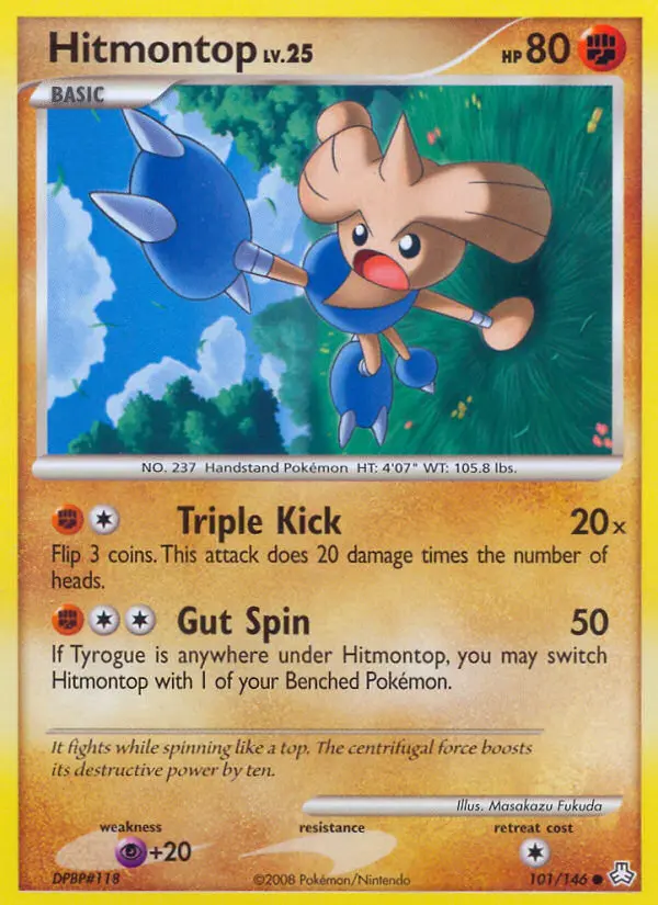 Hitmontop 101 card from Legends Awakened