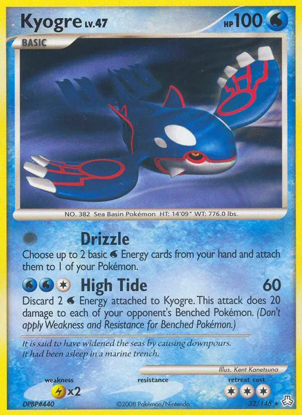 Kyogre 32 card from Legends Awakened