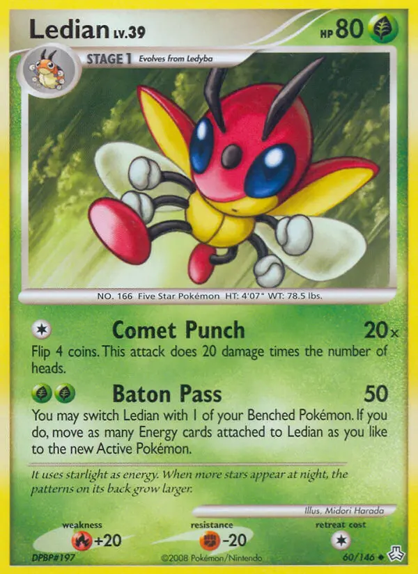 Ledian 60 card from Legends Awakened