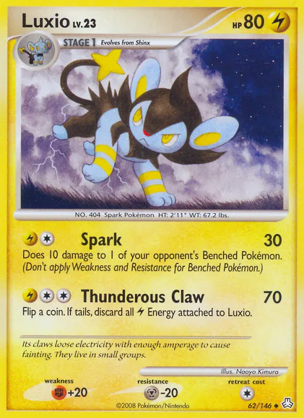 Luxio 62 card from Legends Awakened