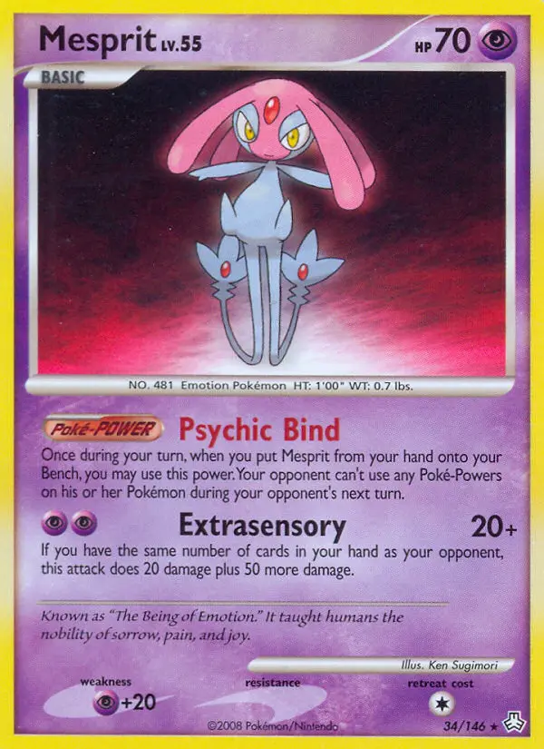 Mesprit 34 card from Legends Awakened