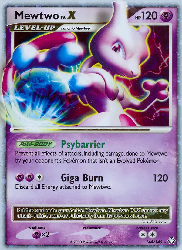 Mewtwo LV.X 144 — the most expensive Legends Awakened card