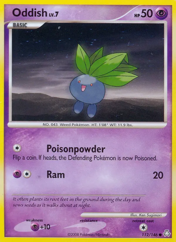 Oddish 112 card from Legends Awakened