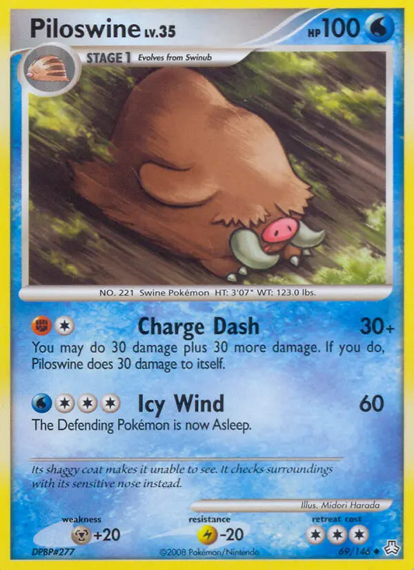 Piloswine 69 card from Legends Awakened