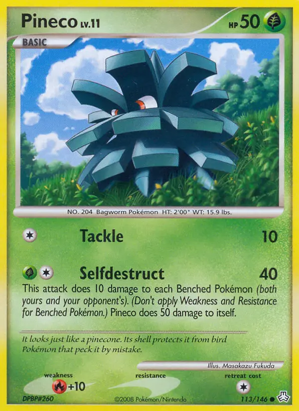 Pineco 113 card from Legends Awakened