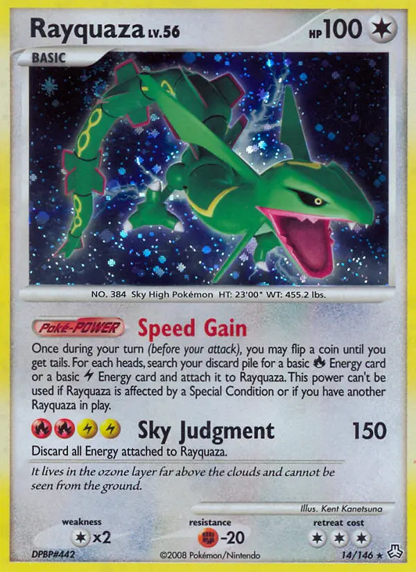 Rayquaza 14 — Legends Awakened 14, Holofoil finish