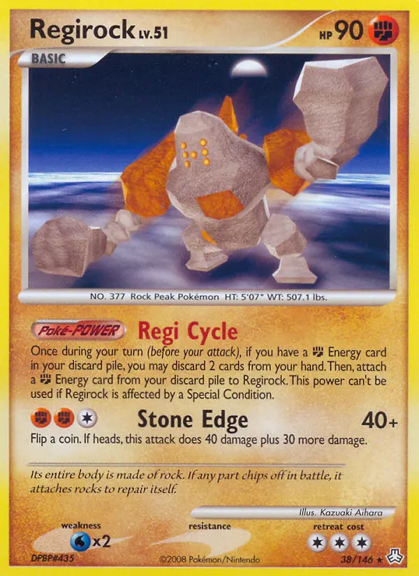 Regirock 38 card from Legends Awakened