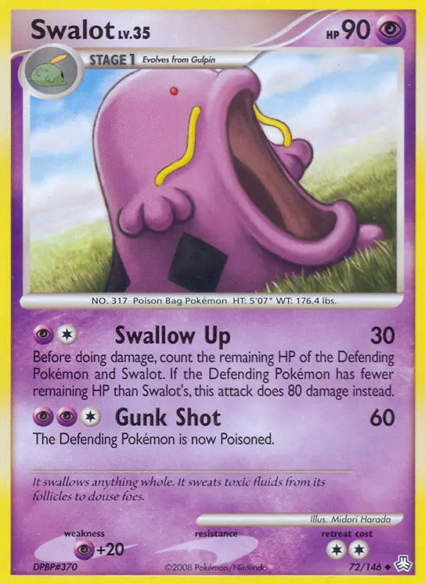 Swalot 72 card from Legends Awakened
