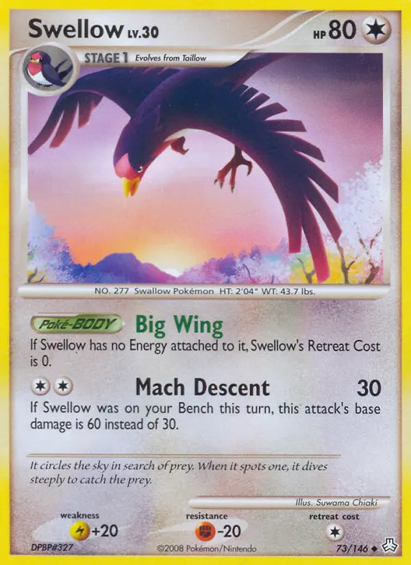 Swellow 73 card from Legends Awakened