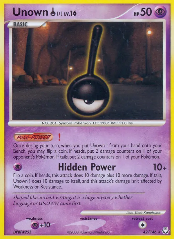Unown [!] 42 card from Legends Awakened