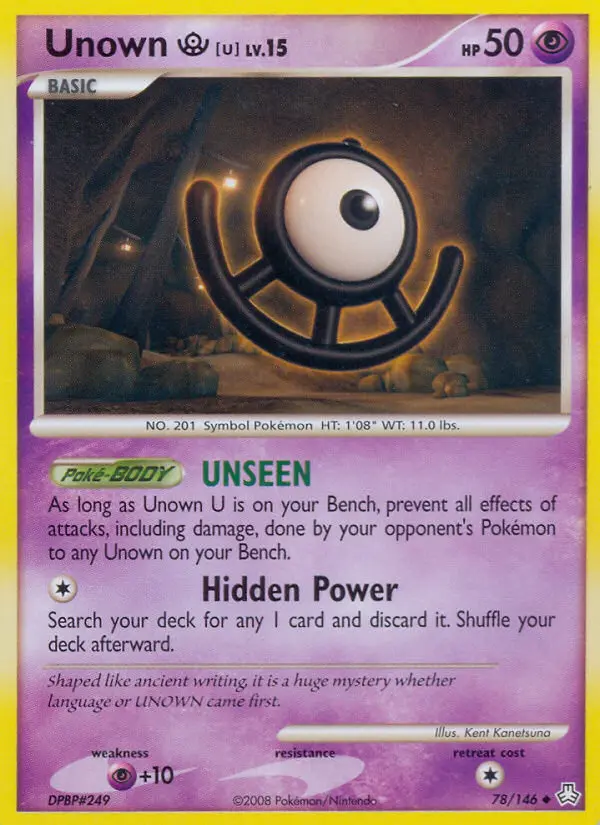 Unown [U] 78 card from Legends Awakened