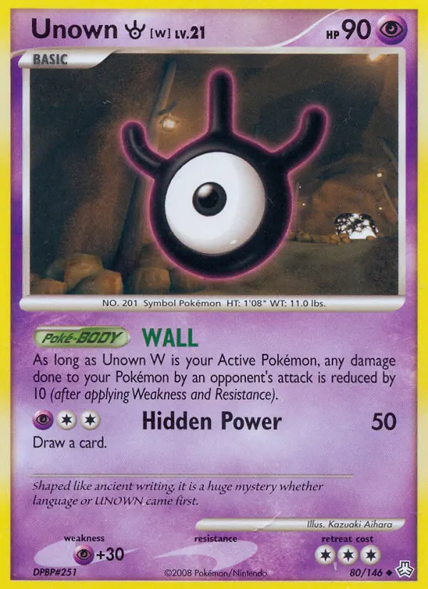 Unown [W] 80 card from Legends Awakened