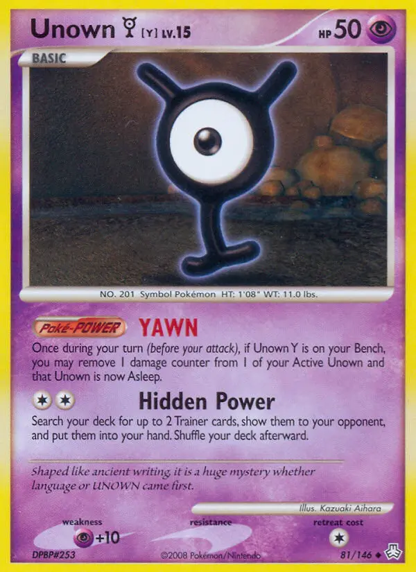 Unown [Y] 81 card from Legends Awakened