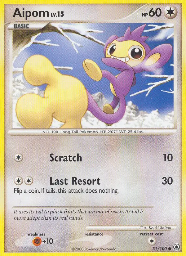 Aipom 51 card from Majestic Dawn