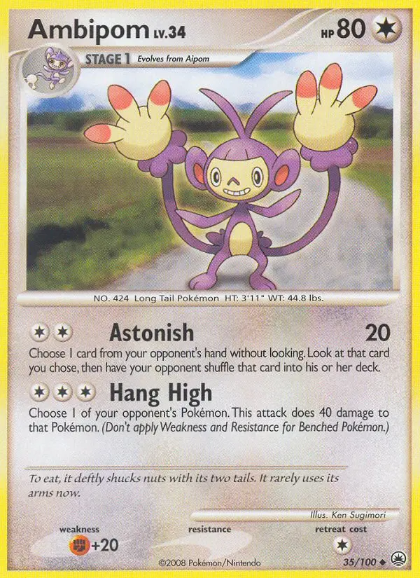 Ambipom 35 card from Majestic Dawn