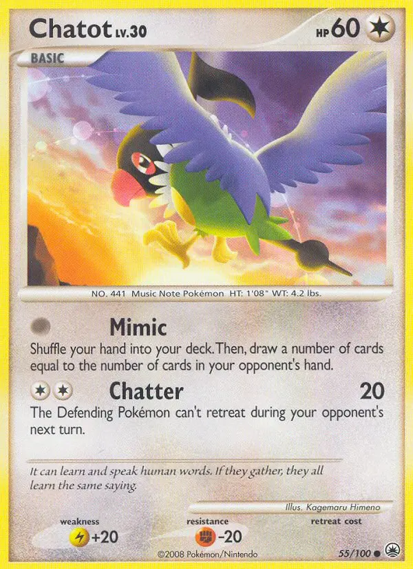 Chatot 55 card from Majestic Dawn