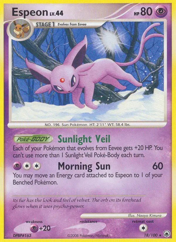 Espeon 18 card from Majestic Dawn